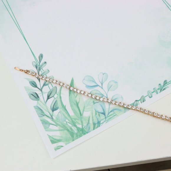 "Rose Gold Classic CZ Tennis Bracelet with Oval & Square Stones, , XPBL0748 - Picture 8 of 12